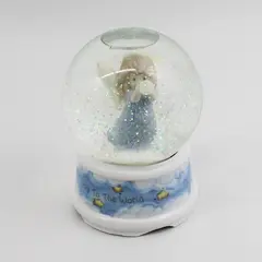 1996 PRECIOUS MOMENTS Angel w/ Trumpet Musical Waterball Snowglobe 216003