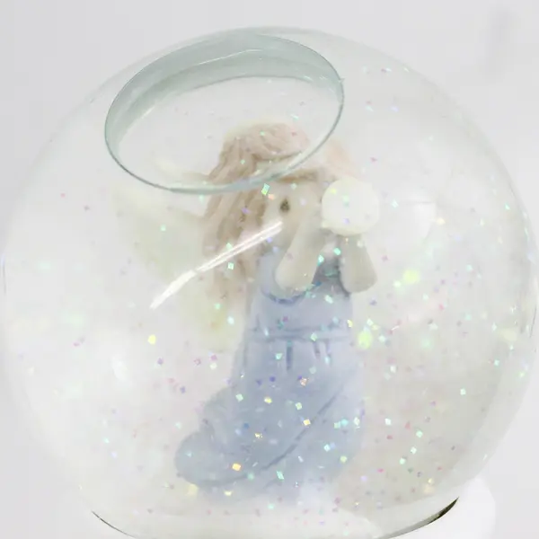 1996 PRECIOUS MOMENTS Angel w/ Trumpet Musical Waterball Snowglobe 216003