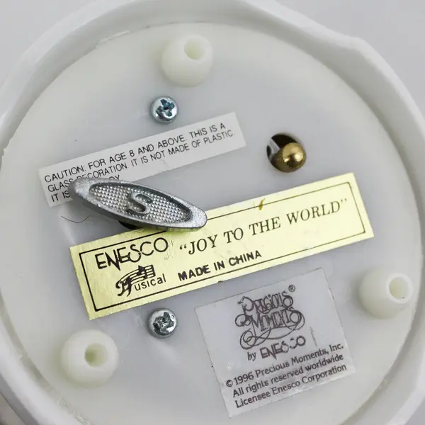 1996 PRECIOUS MOMENTS Angel w/ Trumpet Musical Waterball Snowglobe 216003