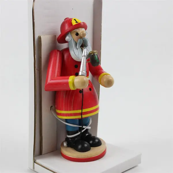 Old World Christmas Fireman Smoker Figurine 8" Hand-Painted New