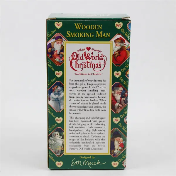 Old World Christmas Fireman Smoker Figurine 8" Hand-Painted New