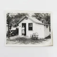 Vintage 1948 Photo Moats Camp No 2 Cabin Vermilion Ohio Doris Morris Honeymoon