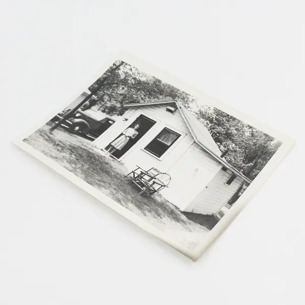 Vintage 1948 Photo Moats Camp No 2 Cabin Vermilion Ohio Doris Morris Honeymoon