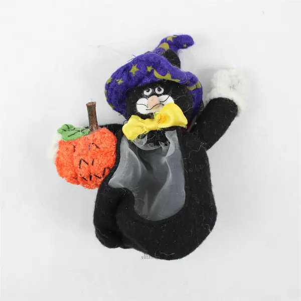 Lot of 3 Delton Product Corp Halloween Collectibles Witch Black Cat Ghost