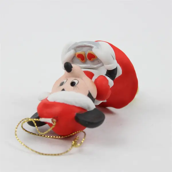 Vintage Disney Grolier Minnie Mouse Porcelain Ornament Dangling Legs RARE