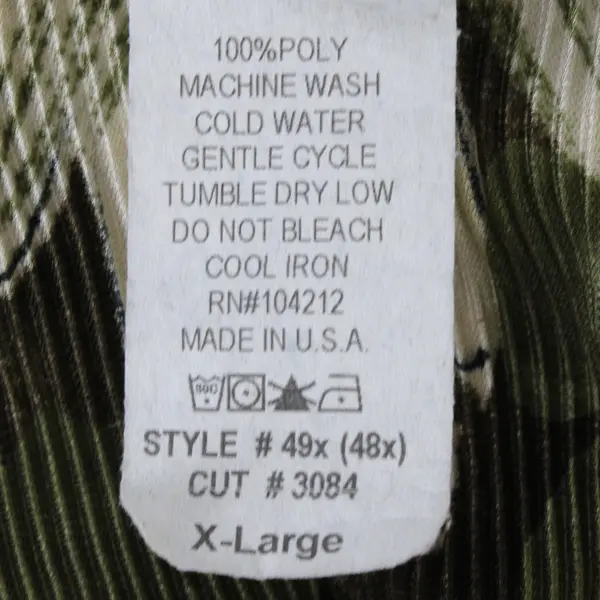 Vtg j.t.b. Women's XL Green Floral Crinkle Long Bell Sleeve Button Up Blouse