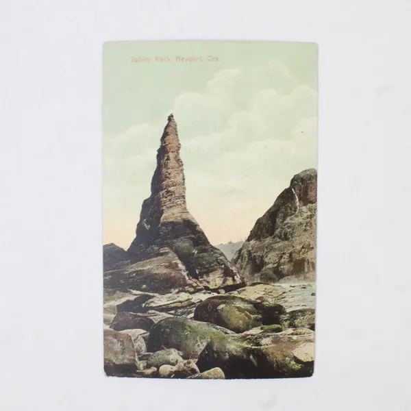 Lot Of 2 Newport Oregon Rock Formations Color Litho Postcards 1907 1909