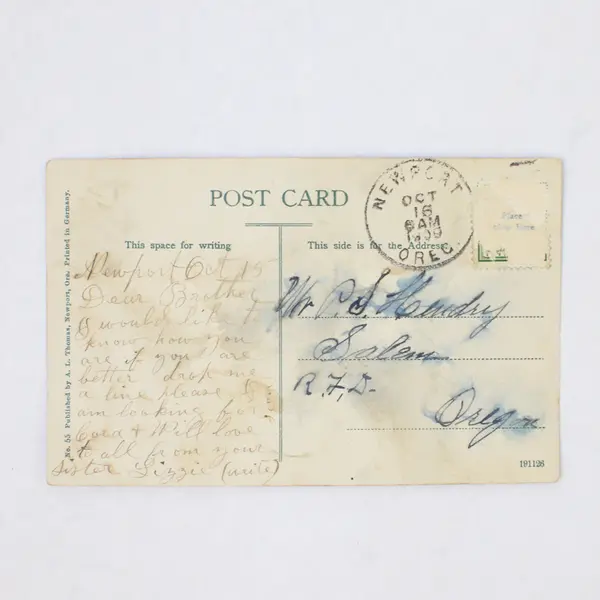 Lot Of 2 Newport Oregon Rock Formations Color Litho Postcards 1907 1909