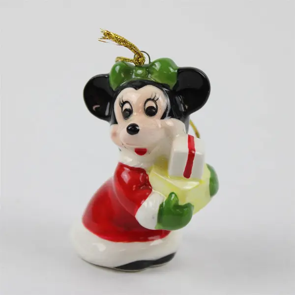 Vintage Schmid Minnie Mouse Ceramic Christmas Ornament Disney