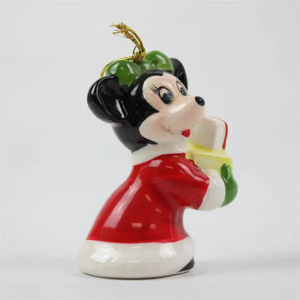 Vintage Schmid Minnie Mouse Ceramic Christmas Ornament Disney
