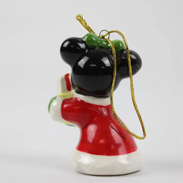 Vintage Schmid Minnie Mouse Ceramic Christmas Ornament Disney