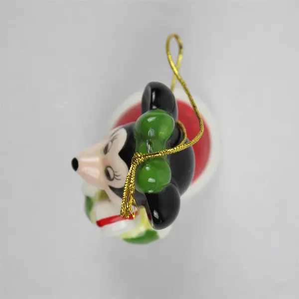 Vintage Schmid Minnie Mouse Ceramic Christmas Ornament Disney
