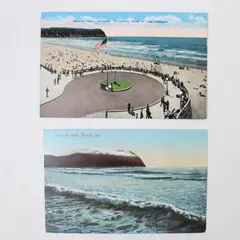 Lot Of 2 Vintage Tillamook Head Seaside Oregon Coast Color Litho Postcards