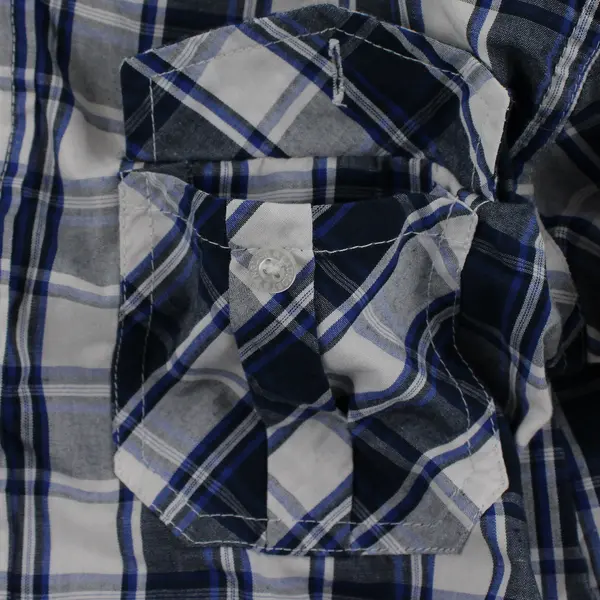 English Laundry Blue and White Plaid Button-Up Boys' Size 10