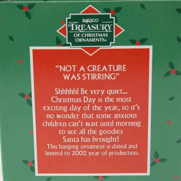 Enesco "Not a Creature Was Stirring" 2002 Light Cover Ornament DV87