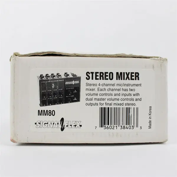 Signal Flex MM-80 Stereo Mixer 8-Channel Compact Untested