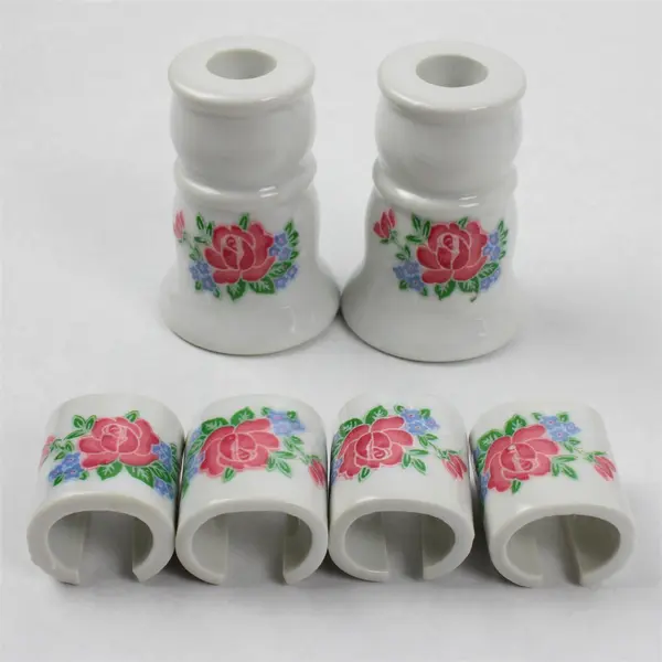 Vintage Porcelain Floral Play Tea Set Collectible Toy Tea Set