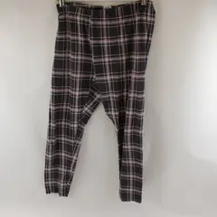 No Boundaries Gray and Pink Plaid Leggings Juniors Size Large 11-13