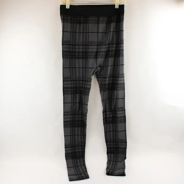 Gold Medal International Black and Gray Plaid Leggings Women's Large to XL