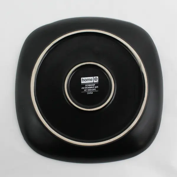 Target Brown Lotus Leaf Patterned Square Ceramic Plates 8.5"