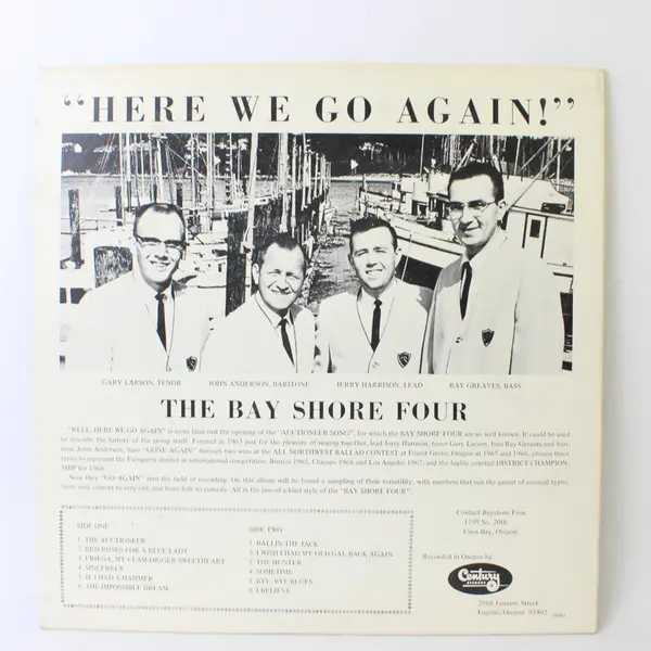 The Bay Shore Four Here We Go Again! Barbershop Quartet