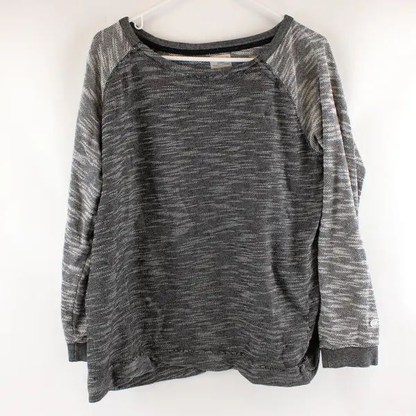 Champion Marled Gray and Black Long-Sleeved Shirt Men's XL