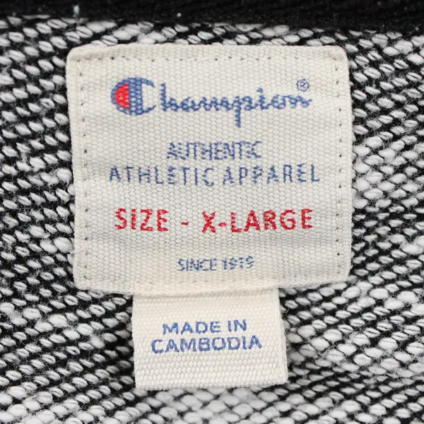 Champion Marled Gray and Black Long-Sleeved Shirt Men's XL