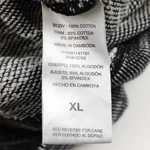 Champion Marled Gray and Black Long-Sleeved Shirt Men's XL