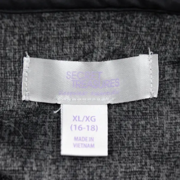 Secret Treasures Gray Fuzzy Long-Sleeved Pajama Top Women's XL 16-18