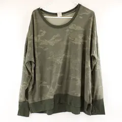 Avia Green Camo Long-Sleeved Shirt Women's XL 16-18