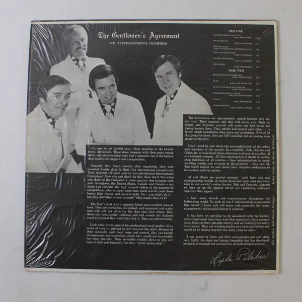 The Gentlemen’s Agreement - The Gentlemen Prefer...Barbershop 12"  Vinyl  Record