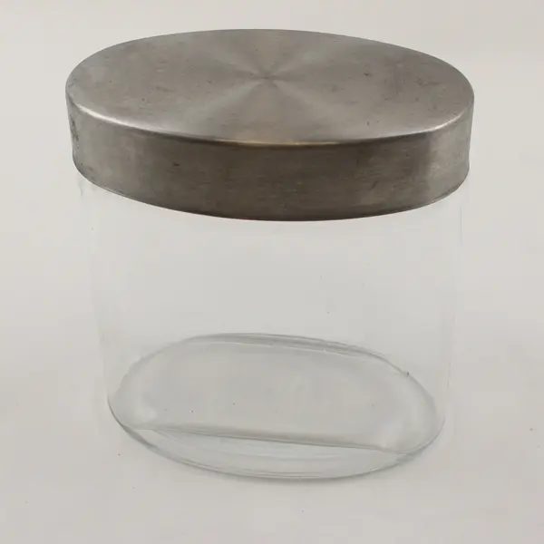 Clear Glass Storage Jar with Lid 5.5in Pantry Canister Kitchen 