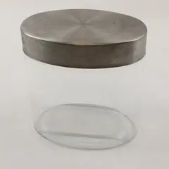 Clear Glass Storage Jar with Lid 5.5in Pantry Canister Kitchen 