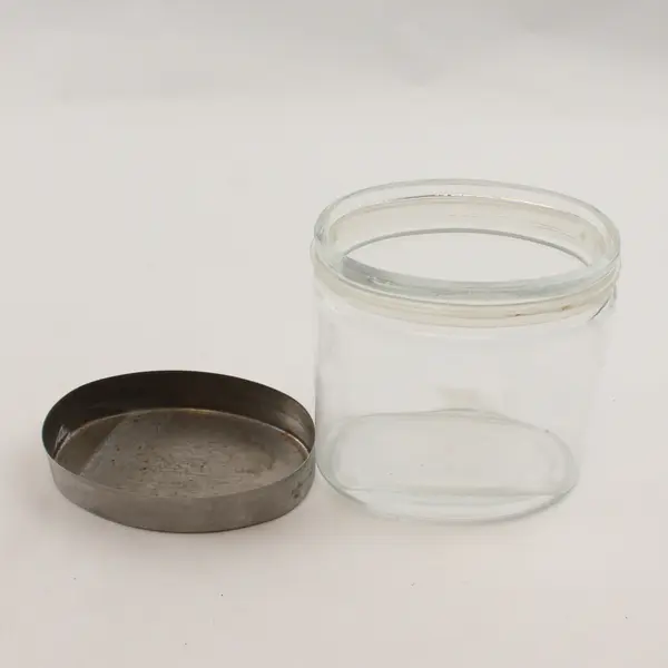 Clear Glass Storage Jar with Lid 5.5in Pantry Canister Kitchen 