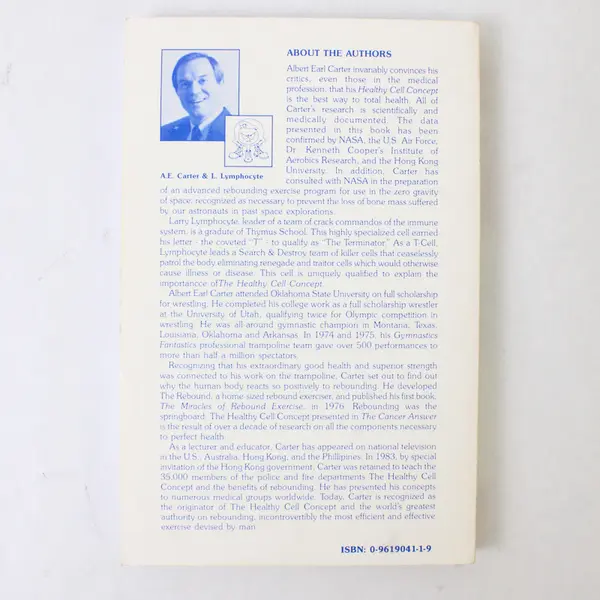 VTG The Cancer Answer Albert Earl Carter Larry Lymphocyte 1988 Paperback Good