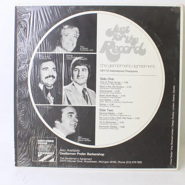 The Gentlemen's Agreement Just for the Record, 12" Vinyl Record