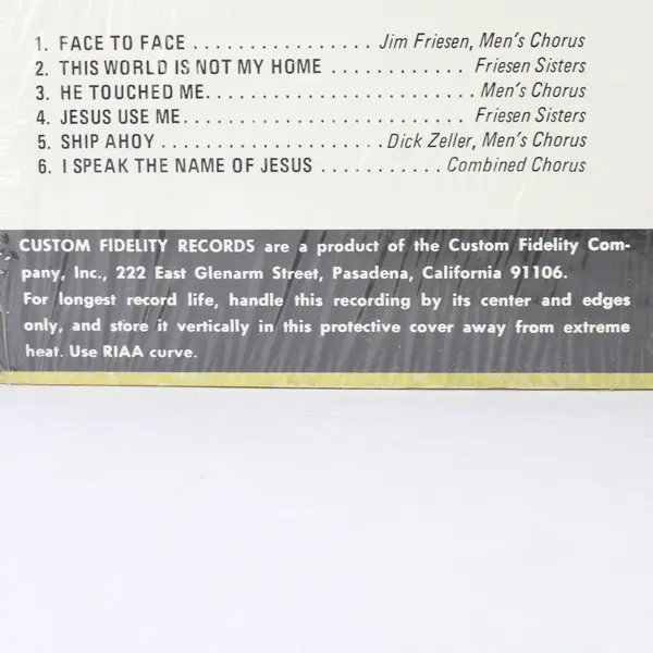 The Salem Singers I Speak The Name of Jesus and  He's  There 12" Vinyl Record