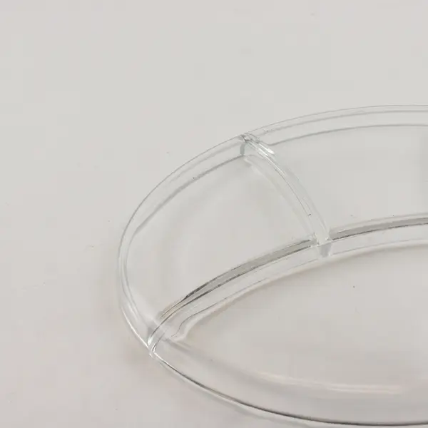 Clear Glass 4-Compartment Divided Serving Tray 12x8.5in