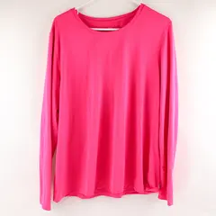 Athletic Works Hot Pink Long-Sleeved Activewear Top Women's XL 16-18