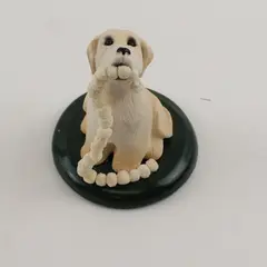 Byers Choice Ltd The Carolers Golden Retriever W/ Popcorn Garland Figurine #2005