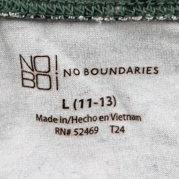 No Boundaries Green and Pink Animal Print Ankle Leggings Juniors Large 11-13