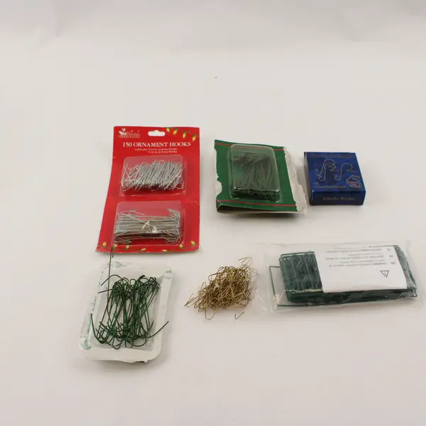 Assorted Ornament Hangers Metal Wire Holiday Tree Wreath Crafts