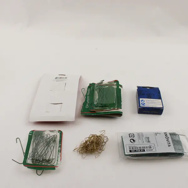 Assorted Ornament Hangers Metal Wire Holiday Tree Wreath Crafts