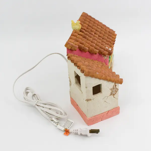 Enesco Friends Of The Feather Ceramic Light Up House Figurine Karen Hahn 1996