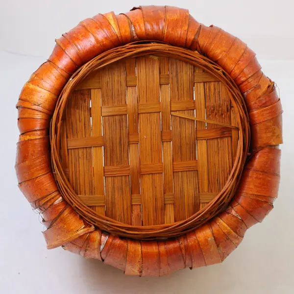 Pumpkin Shaped Woven Basket Fall Decor Rustic Farmhouse Mantel Accent