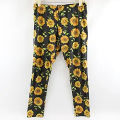 No Boundaries Sunflower Print Gray Leggings Juniors Large 11-13