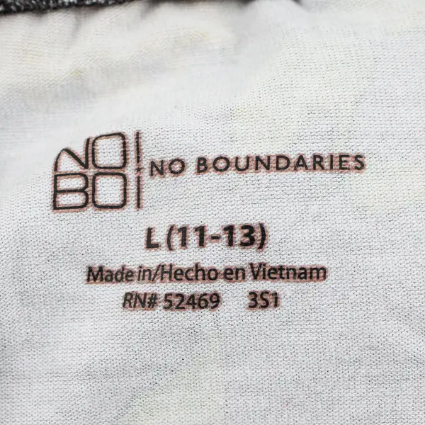 No Boundaries Sunflower Print Gray Leggings Juniors Large 11-13