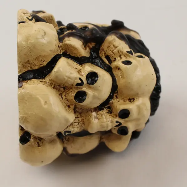 Set of 2 Gothic Stacked Skull Candle & Incense Holders Halloween