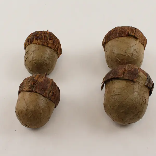 Set of 4 Acorn Figurines Rustic Fall Thanksgiving Tabletop Decor