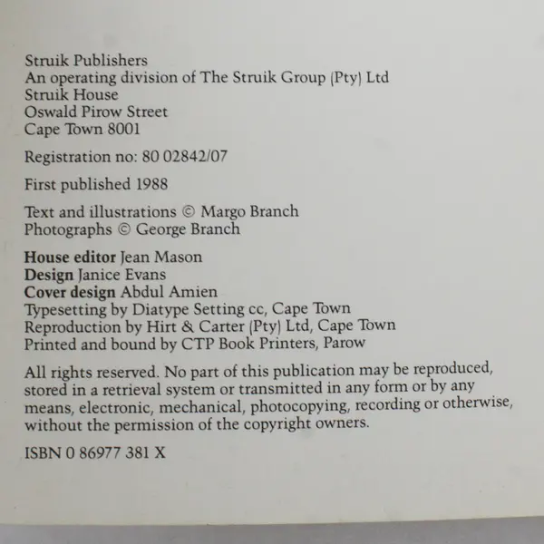 Explore the Cape Flora and Its Animals Margo Branch 1988 Illustrated PB Good 